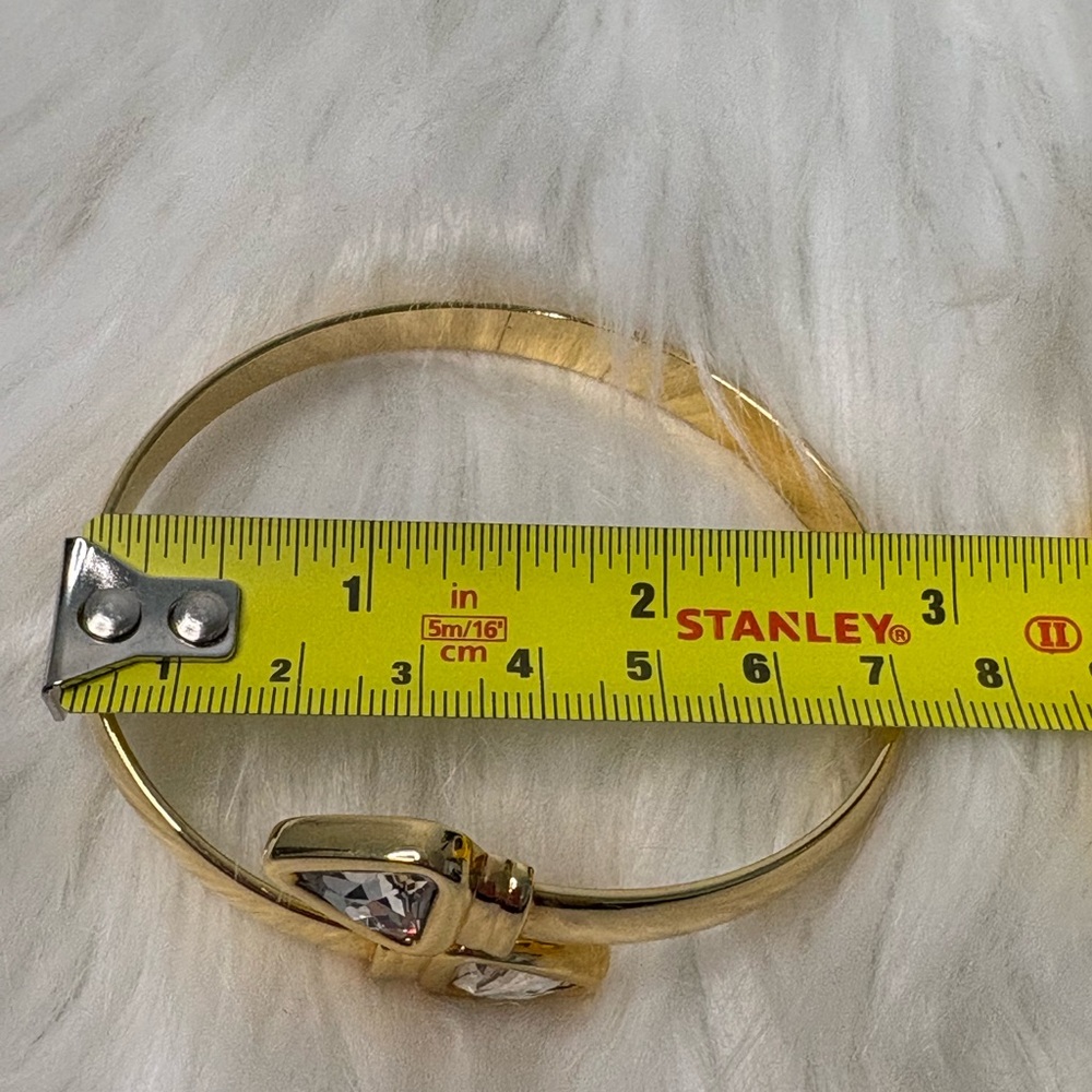 Gold Tone Crystal Women's Bracelet - Picture 7 of 7